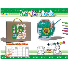 Bricolage brinquedo relógio mágico brinquedo pintado (h2112144)